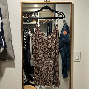 Reformation Marlowe Dress in Leopard.